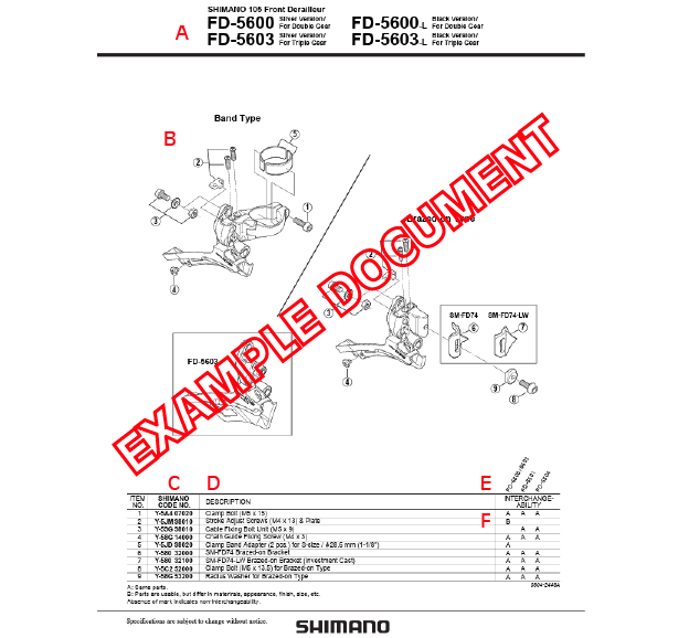 Dérailleur Avant Shimano FD-TZ500 – 6 Vitesses, 42 Dents, Pour VTT (angle 66-69°)
