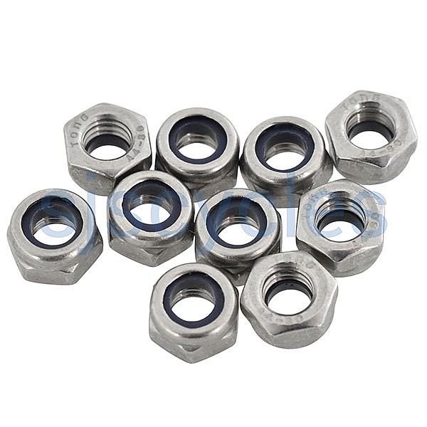 M5 Stainless Steel Nut Nyloc - Grade A4 - Pack Of 10