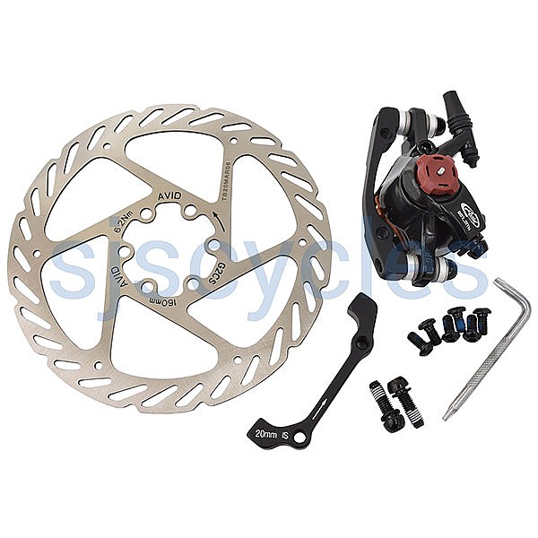 Avid BB7 MTB Front Rear Cable Disc Brake Graphite G2CS 6 Bolt Rotor 160 mm