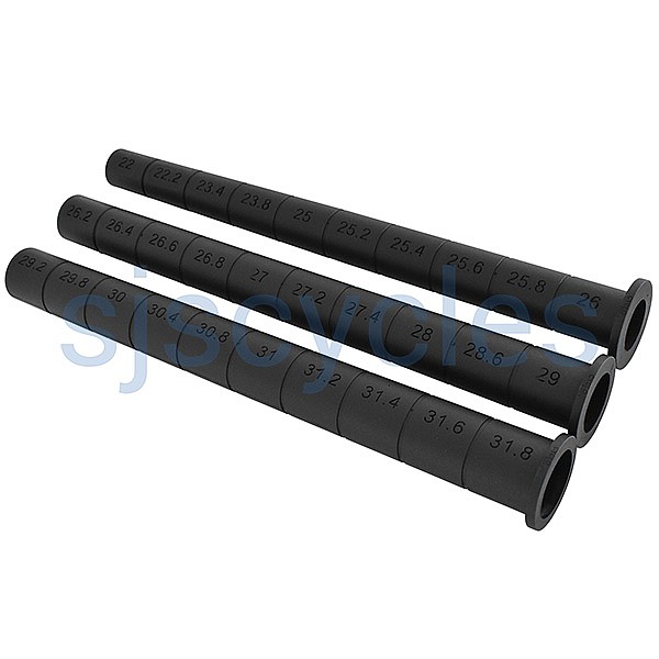 Cyclo Pro Seat Post Sizing Gauge 3-Pc Set Nylon with size markings