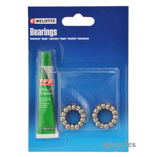 1/4 Inch Weldtite Ball Race for Rear Hubs with Grease - Pack of 2