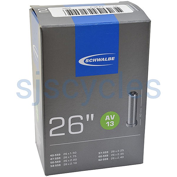 Schwalbe AV13 Schrader Tube - 26" Tyres - 40-559 to 62-559