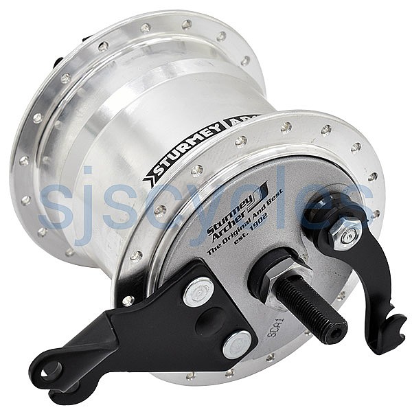 Sturmey Archer RX RD5 5 Speed Rear Hub with 70mm Drum Brake Silver 36 Hole