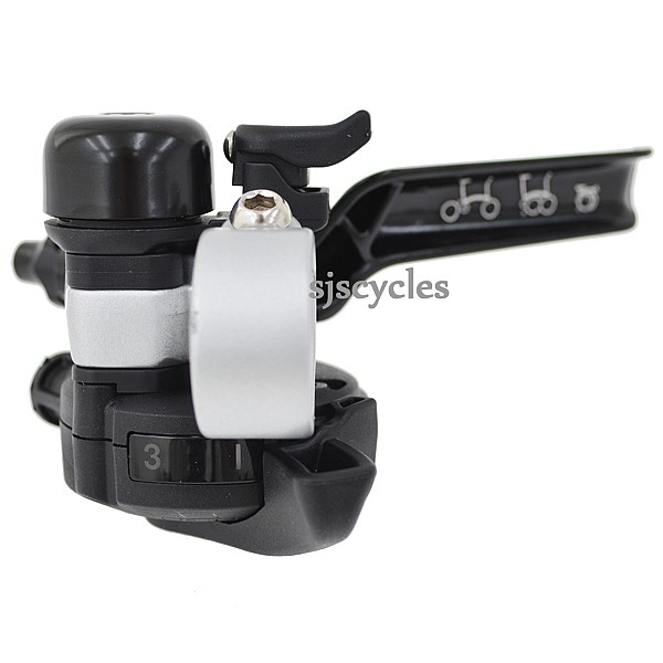 ■Brompton Brake Lever w/ 3s Shifter■ Brake Lever Right with Integrated Underbar 3 Speed Shifter