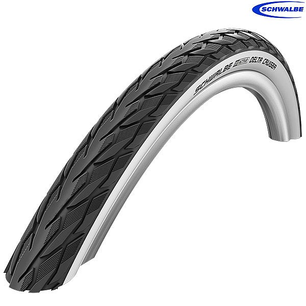 Schwalbe Delta Cruiser HS431 Tyre - Whitewall - 26 x 1 3/8 / 650 x 35A,  37-590