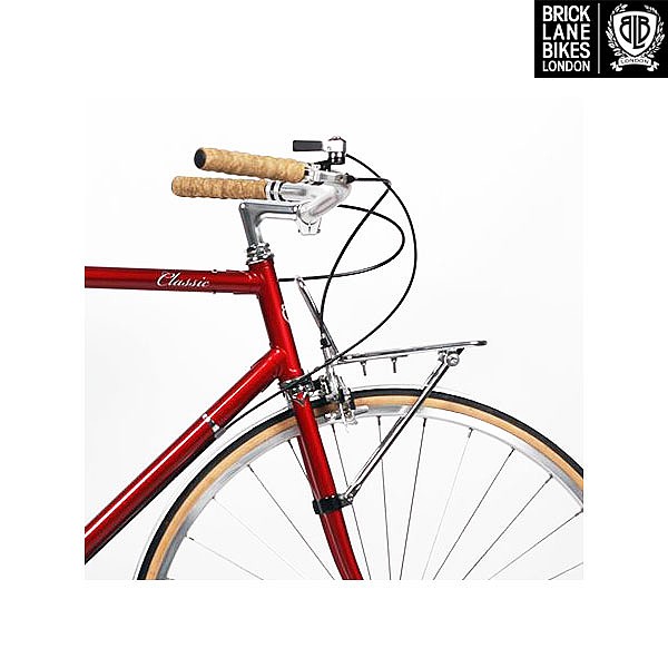 Brick Lane Bikes Front Chrome Bicycle Carrier Rack Fits to Fork Legs &Brake Hole 