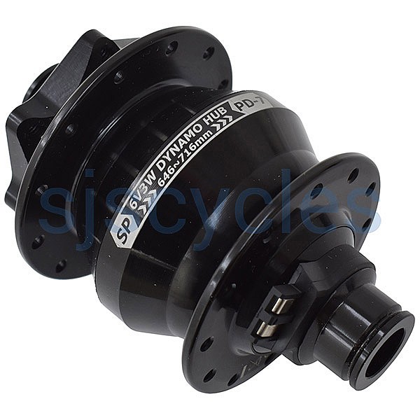 SP Dynamo PD 7 12mm Disc Front Hub Black 28