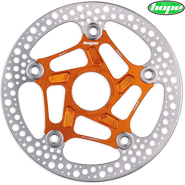 Hope RX Centre Lock Floating Disc Rotor Orange 160mm