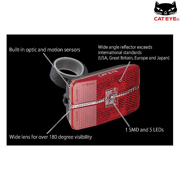 Cateye Reflex Rack Rear Bike Light - High Performance Bicycle Brake for Smooth and Safe Riding Cateye Reflex Rack Rear Bike Light - High Performance Bicycle Brake for Smooth and Safe Riding