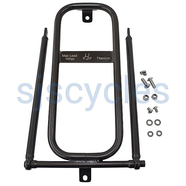 H H Titanium Q Mini Rear Rack V4 for Brompton Black