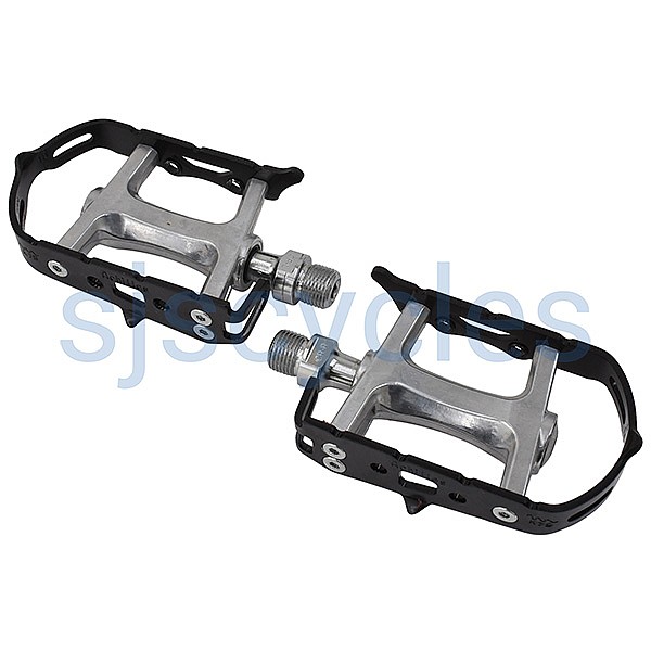 Wellgo R104B Achilles Road Pedals Silver Black