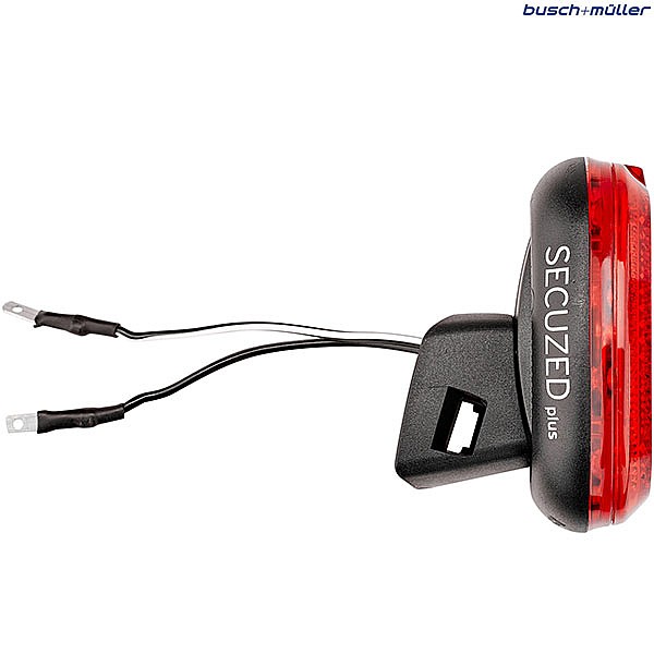 Luce Posteriore LED Per Bici Busch &amp; M&uuml;ller Secuzed Plus &ndash; A Dinamo, Nera