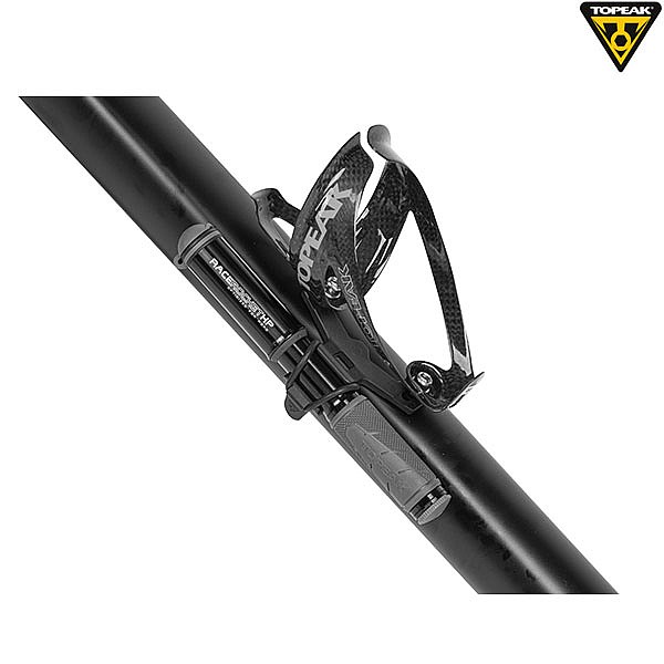 Topeak RaceRocket Mini Pompe Vélo – Compacte, SmartHead Presta/Schrader, Tuyau Extensible, Aluminium Rouge – Jusqu’à 8 Bar