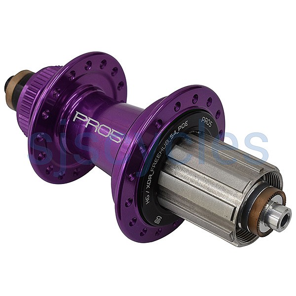 Hope PRO 5 Centre-Lock Disc Rear Hub - Purple - QR x 135mm - Steel HG - 32 Hole