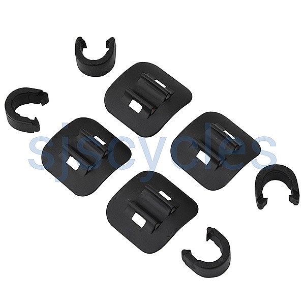 Jagwire Alloy Stick on Cable Guides Black Pack of 4