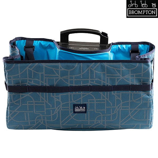 Brompton Bright Night Electric Basket Bag Blue