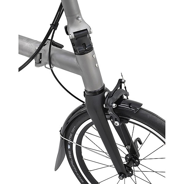 Brompton T Line Urban Low Bar 4 Speed Folding Bike - Blasted Titanium