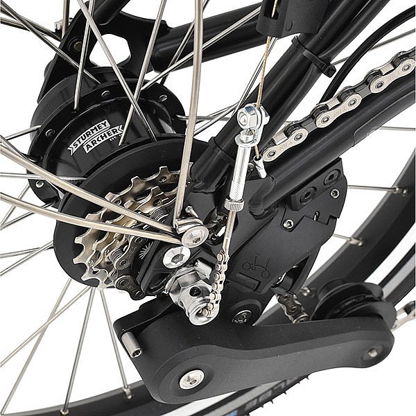 Brompton P Line Electric Explore Mid Bar 12 Speed Folding Bike - Lunar Ice