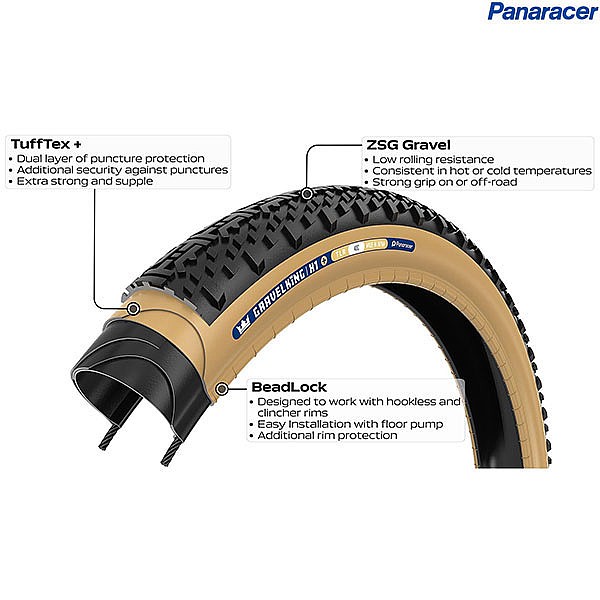 Panaracer GravelKing X1+ TLR Tyre Brown 700 x 45