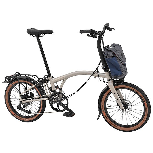 Brompton G Line Electric Medium Bar 4 Speed Folding Bike - Traildust White