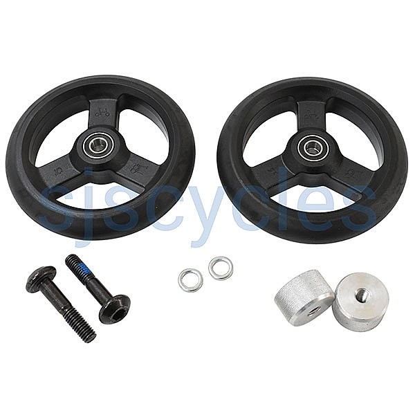 Roues Easy Wheels Pour Brompton Noir 64 Mm - Amélioration Stabilité Et Roulement