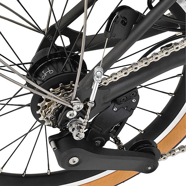 Brompton T Line Explore Mid Bar 12 Speed Folding Bike - Ceratech Black