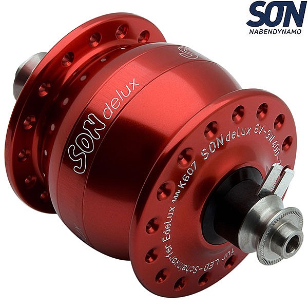 SON Nabendynamo 【delux】 32H SON delux Dynamo Front Hub Purple 32H