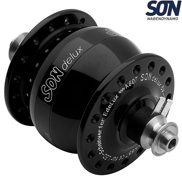 SON delux Dynamo Front Hub Black 32H