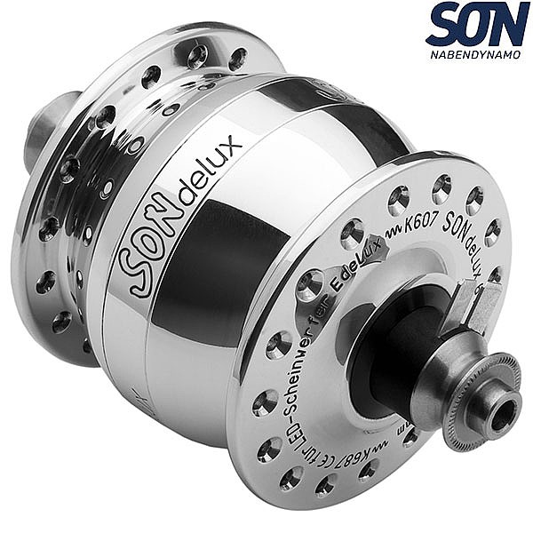 SON delux Dynamo Front Hub Polished 32H