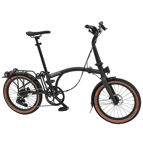 Brompton G Line Speed Large Bar Folding Bike with Roller Frame Space  Black