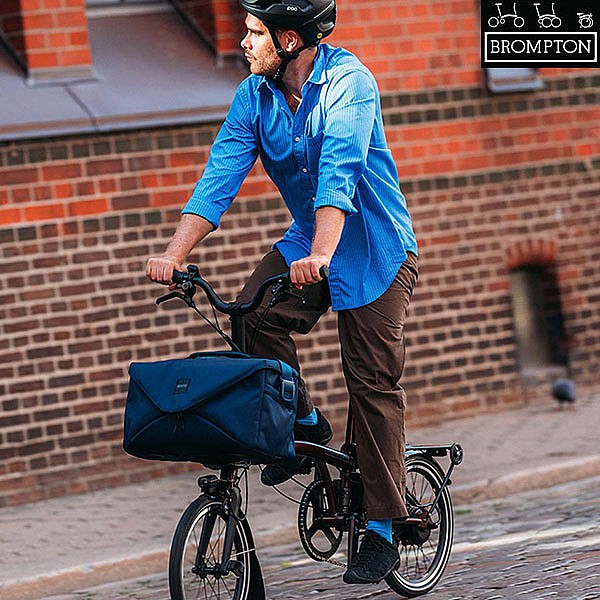 純正BROMPTON ネイビー 車体装着バッグ Brompton Electric Zip Bag L & Frame Navy