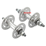 SJSC Double Fixed Track Hubs with High Quality Sealed Bearings - 36 Hole - Polished Alloy