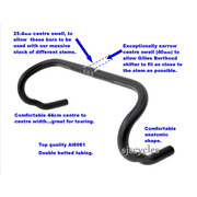 Thorn Drop Handlebars for Gilles Berthoud Rohloff Shifter - 25.4mm Clamp - Black