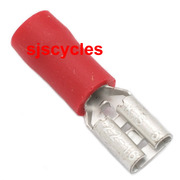 Wurth Cable Connector Red Insulated 4.8mm x 0.5mm Female x 1 - Fits SON Dyno Hubs