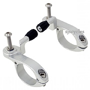 Paul Mountain Thumbies Bar End Gear Lever Shifter Mounts - 31.8 mm Band On - Shimano Version - Silver