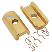 Ti Parts Workshop Lightweight T2 Titanium Hinge Clamp Plates - Gold