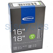 Schwalbe AV4 Schrader Tube - 400a/16"/18" Tyres - 37-340 28-349 to 37-349 & 28-355 to 35-355