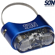 SON Rear Light - Seatpost Mount - Blue / Clear