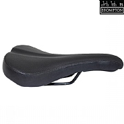 Brompton Saddle with Black Rails - Black - 147mm Width