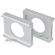 Ti Parts Workshop Saddle Clamp for Carbon Rail Saddles on Brompton Bikes - 8-9 mm - Silver