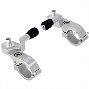 Paul Mountain Thumbies Bar End Gear Lever Shifter Mounts - 22.2 mm Band On - Microshift Version - Silver