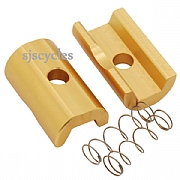 Ti Parts Workshop Aluminium Hinge Clamp Plates - Gold