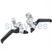 Brompton Brake Lever Set - 22.2 mm Clamp - Silver / Black - Pair