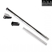 Brompton Seat Post - Steel Telescopic Snap Fit - Silver