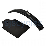 Brompton Front Mudguard Blade & Flap Only - Black - 2018 & Onwards