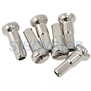 Jtek Spoke Brass Nipples Silver 12mm x 2mm gauge - Pack of 6