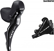 Shimano 105 ST-R7025 Double Hydraulic Disc STI Set Flat Mount Caliper Left Rear - Black